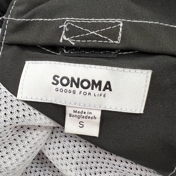 Sonoma Men Good For Life 7" Elastic-Waistband Swim Trunks Black Light Grey S NWT - Picture 4 of 6